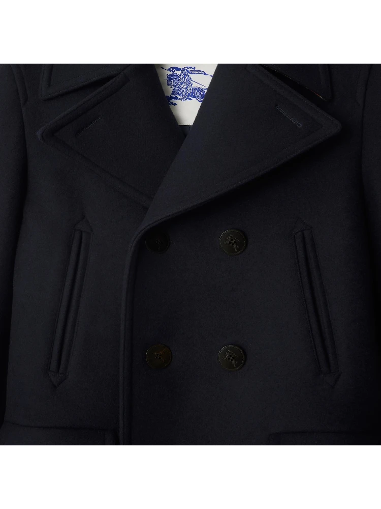 Pea coat in wool alternative