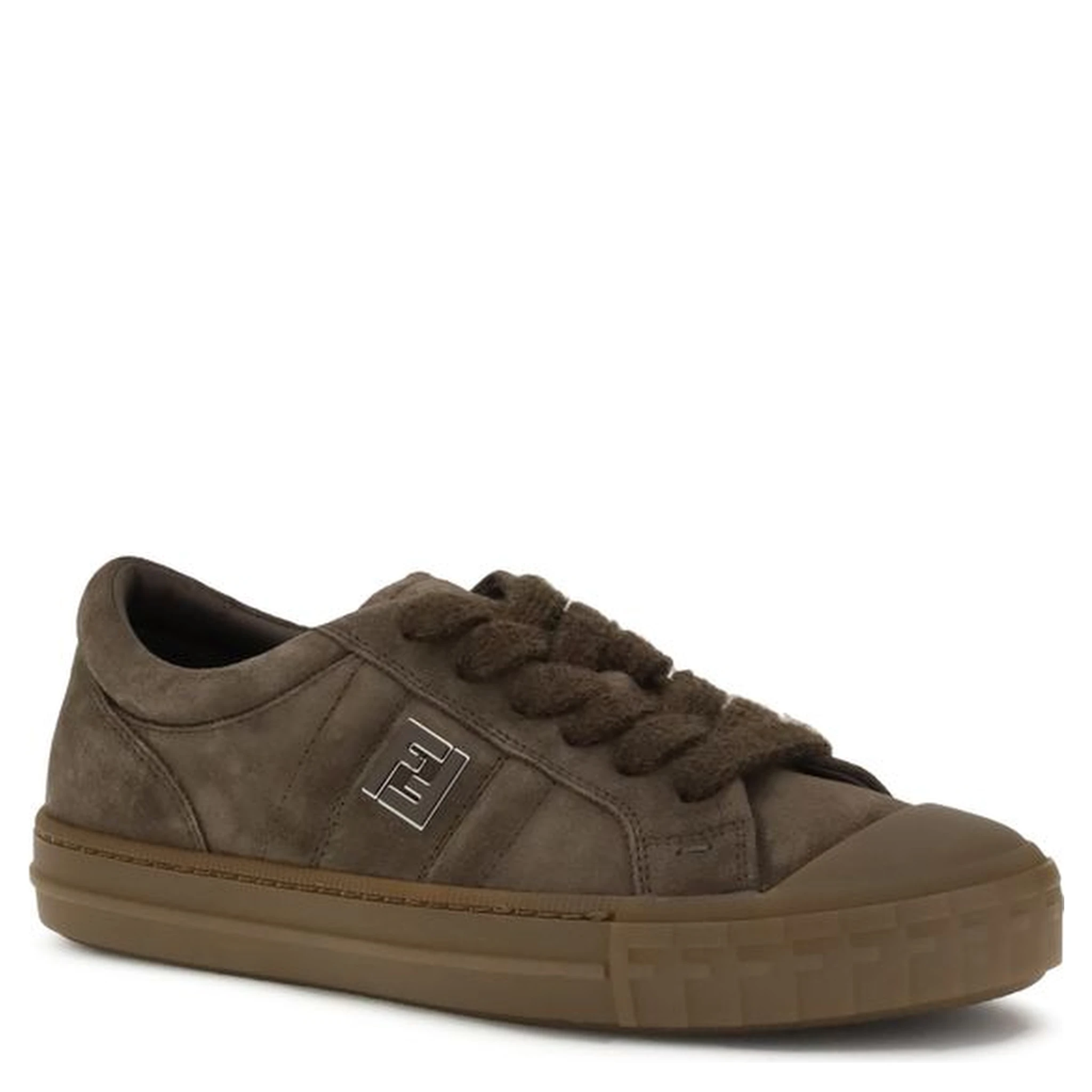 Brown Rubber Low Top Sneakers