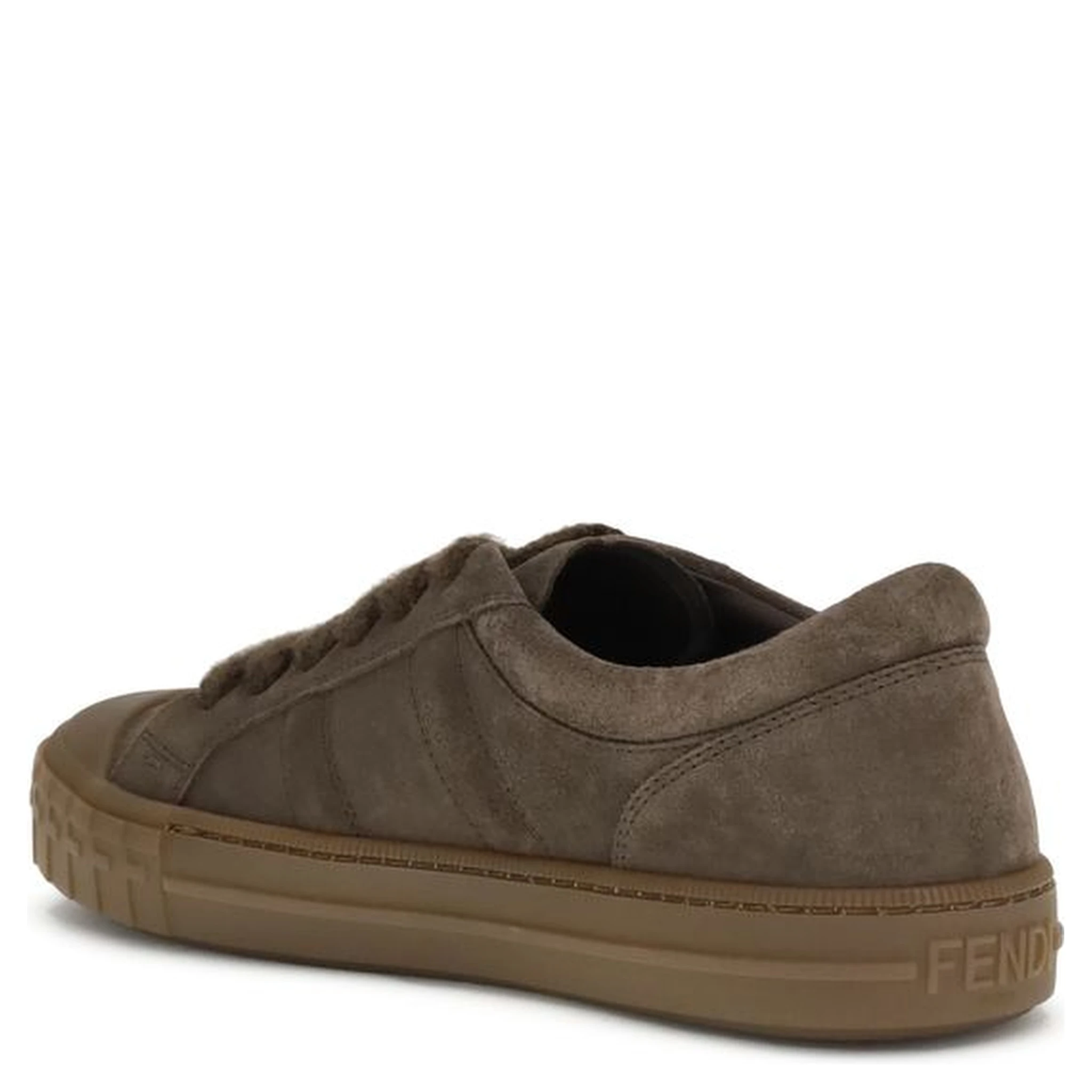 Brown Rubber Low Top Sneakers