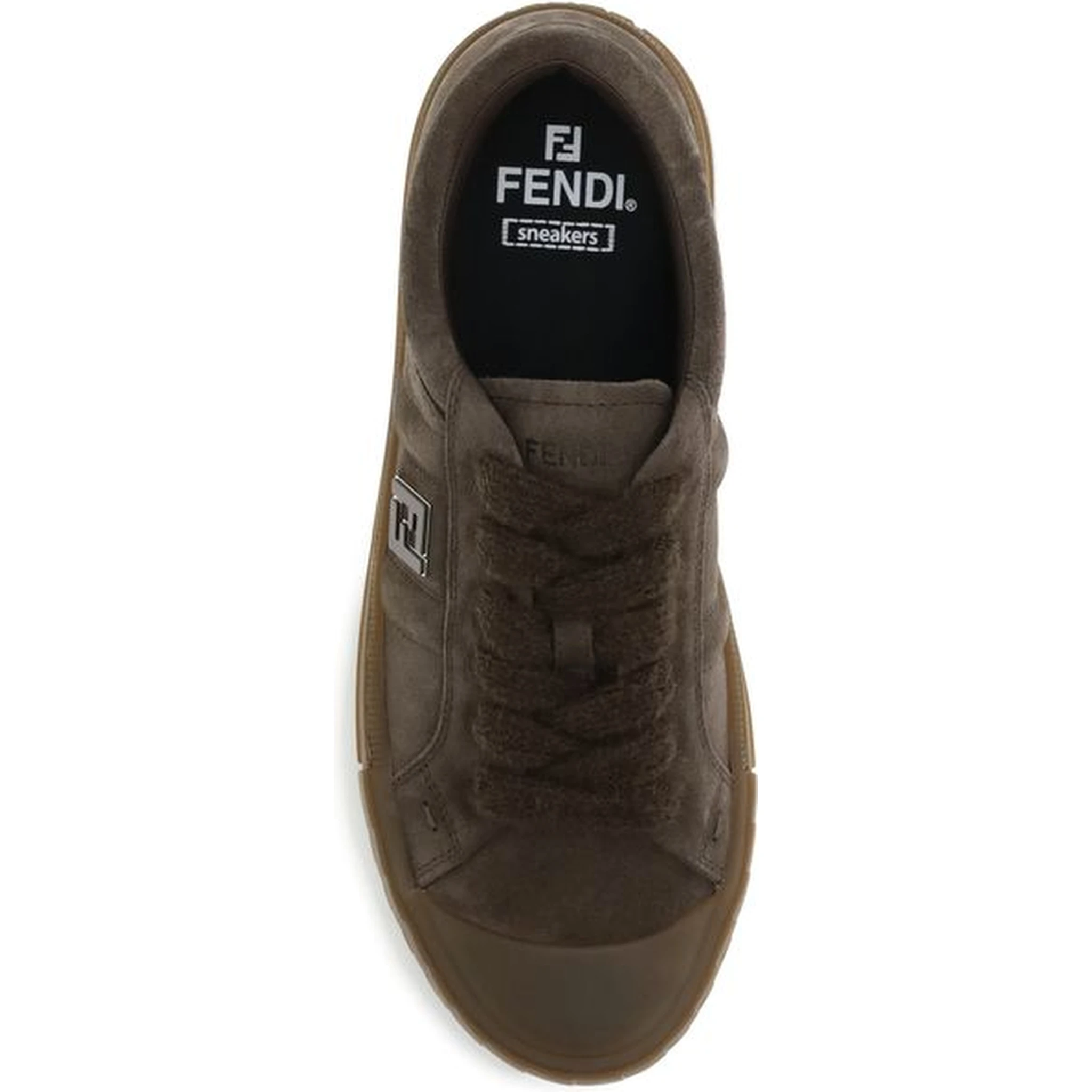 Brown Rubber Low Top Sneakers