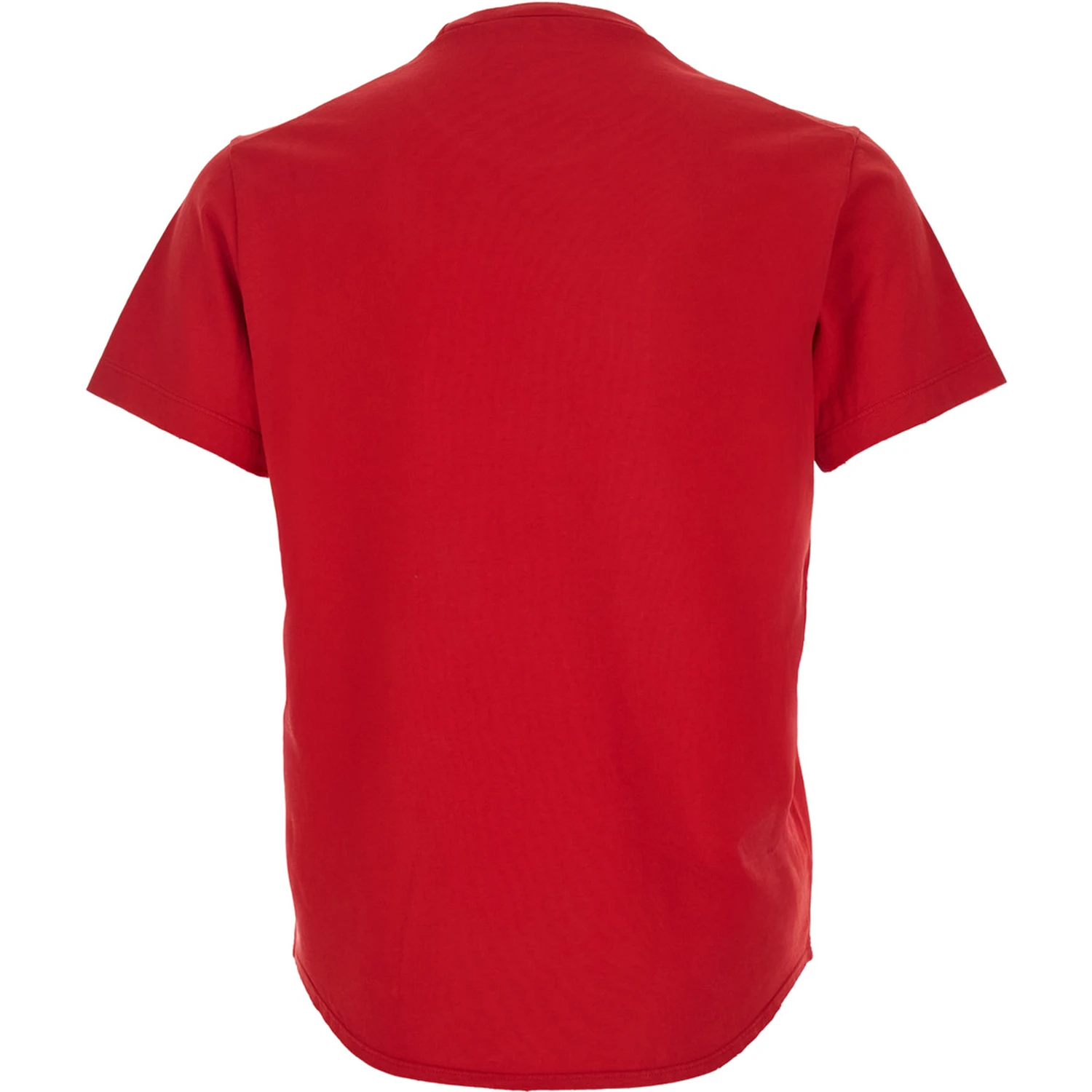 D2 x Magliano Red Crewneck T-Shirt with Maxi Print on the Front in Cotton Man
