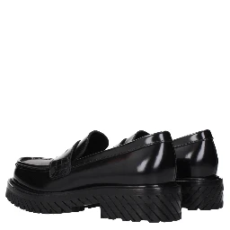 Black Leather Slip-On Loafers