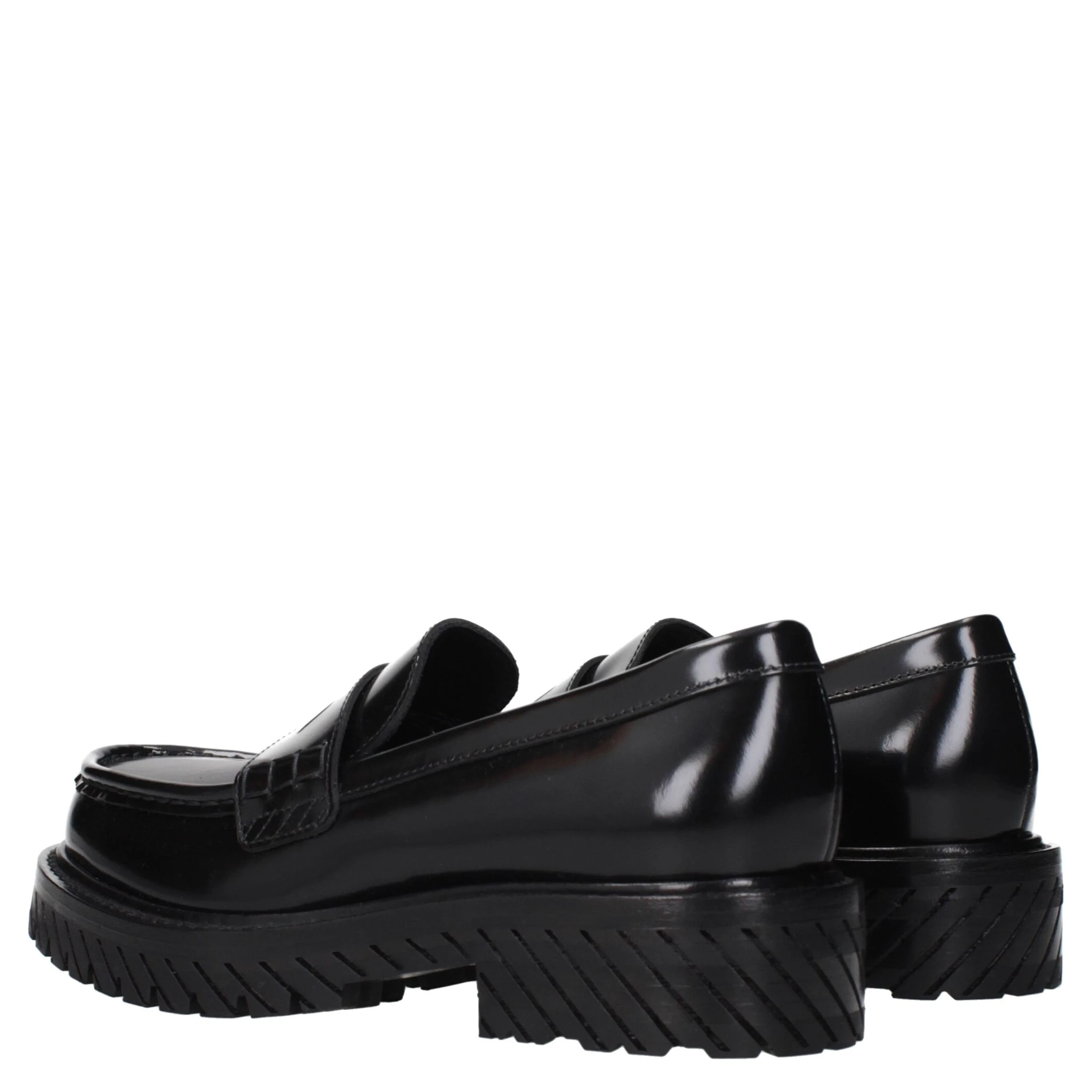 Black Leather Slip-On Loafers