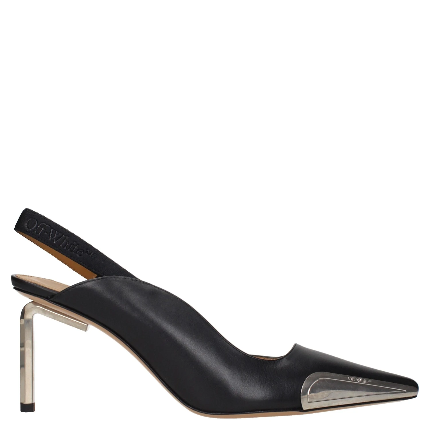 Black Leather High Heel Pumps