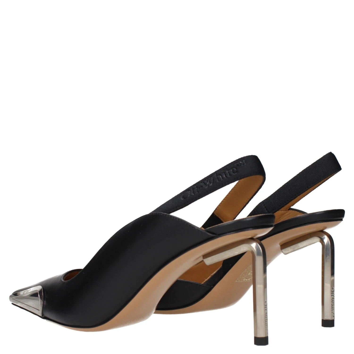 Black Leather High Heel Pumps
