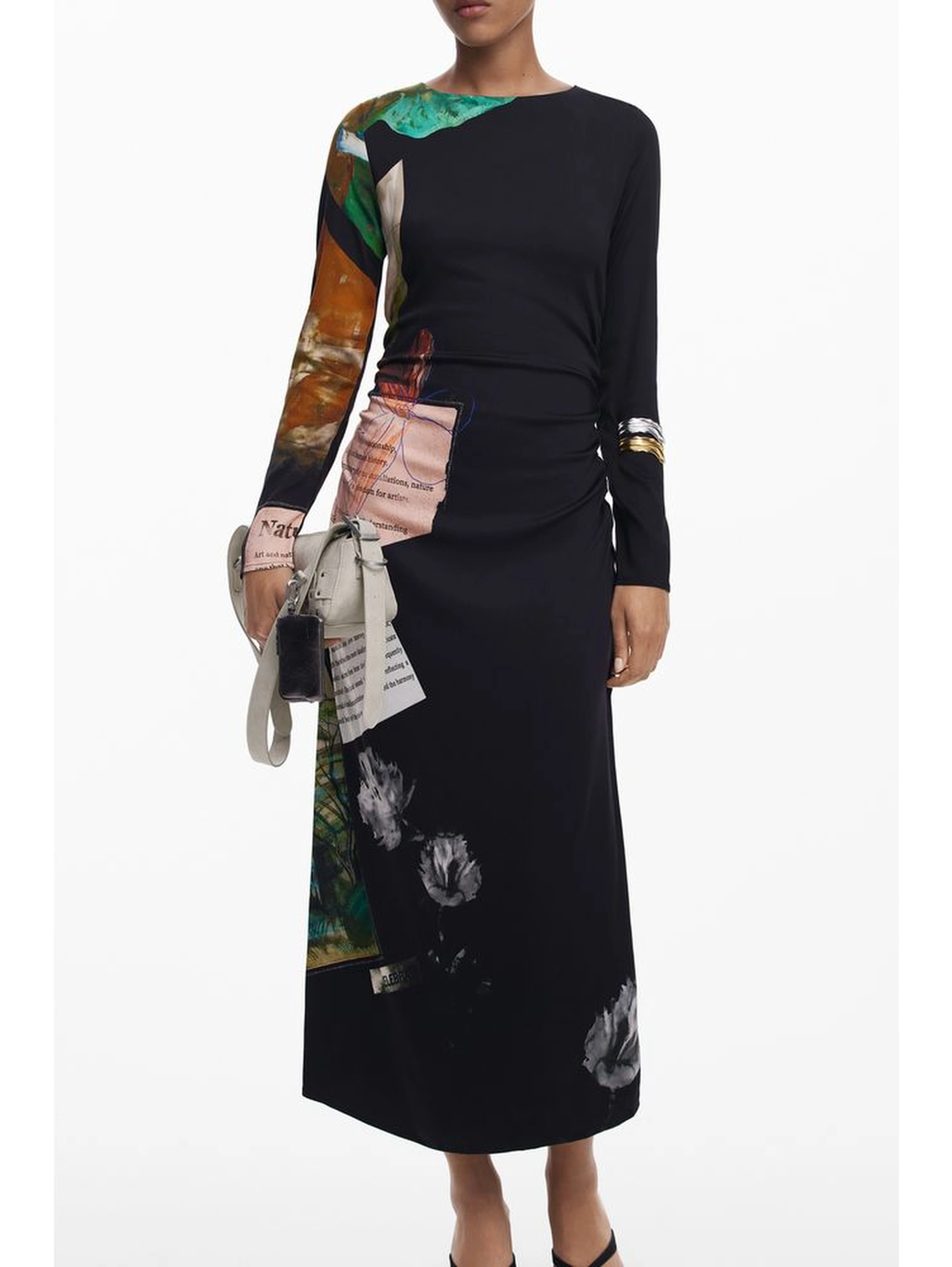 Black Viscose Women Dress