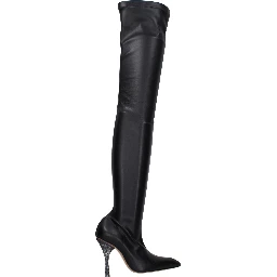 Black Leather Over The Knee