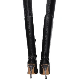 Black Leather Over The Knee