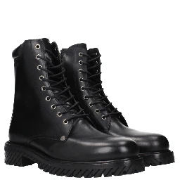 Black Leather Ankle Boots