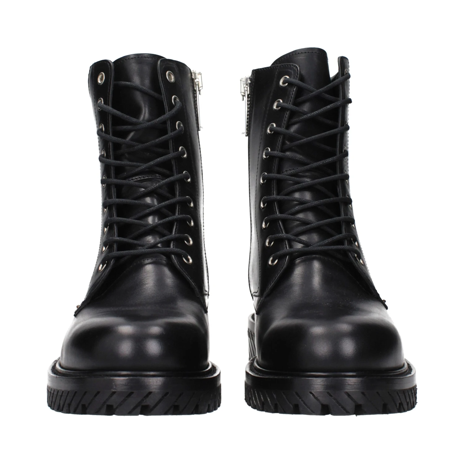 Black Leather Ankle Boots