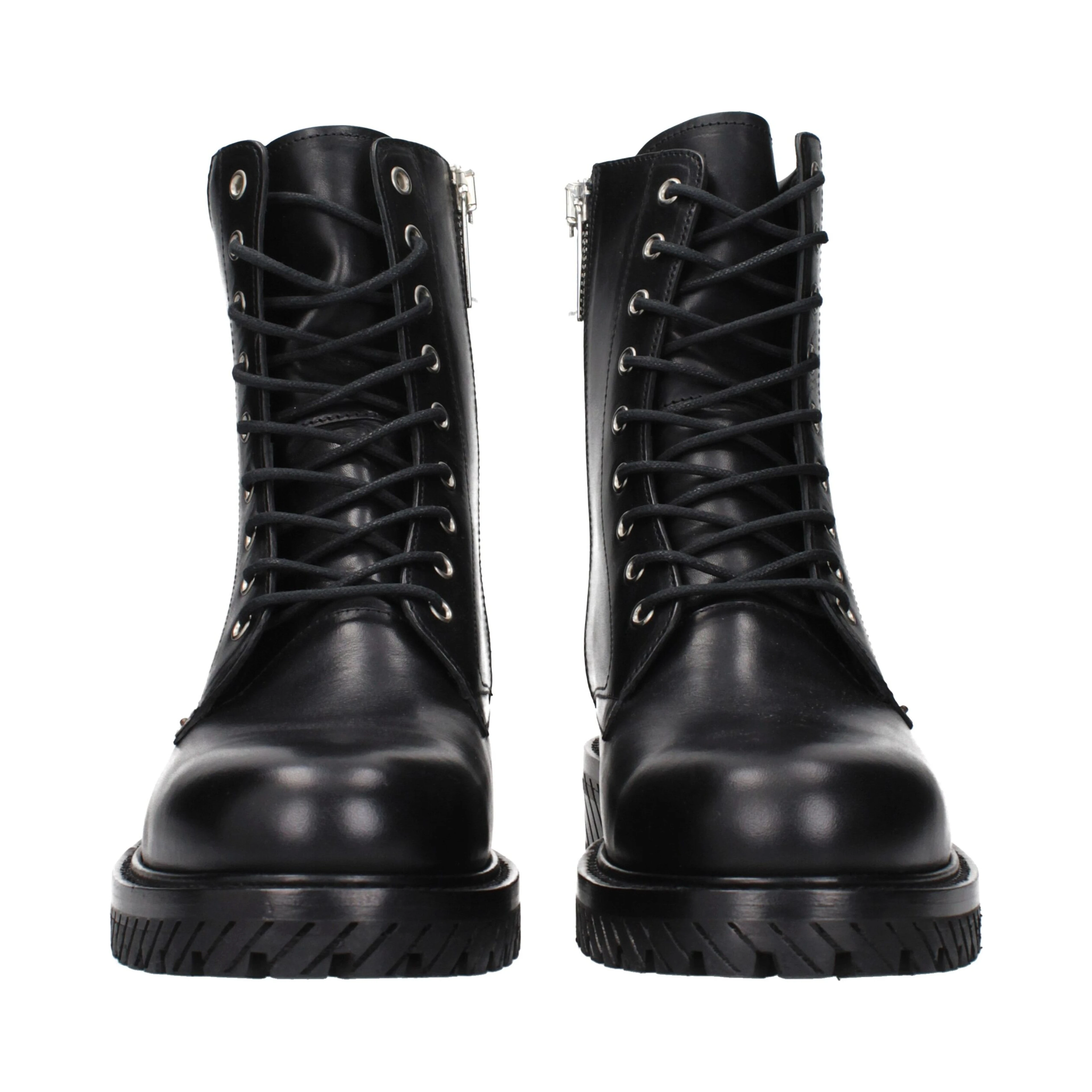 Black Leather Ankle Boots