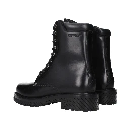 Black Leather Ankle Boots