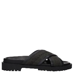 Green Fabric Sandals
