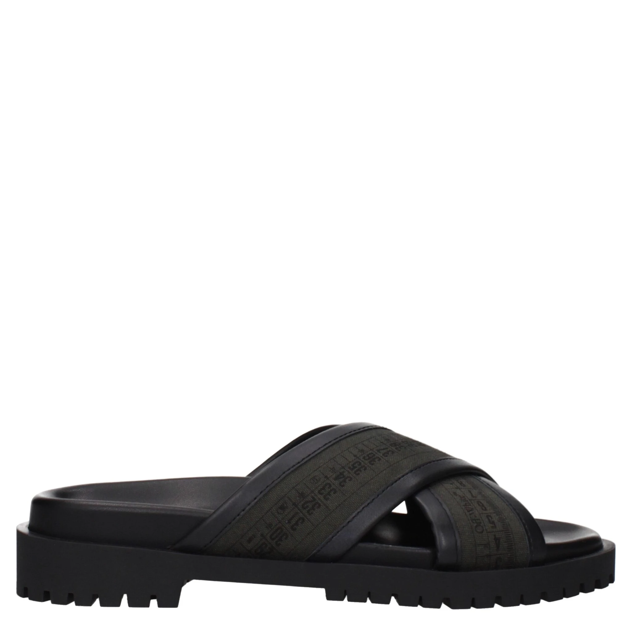 Green Fabric Sandals