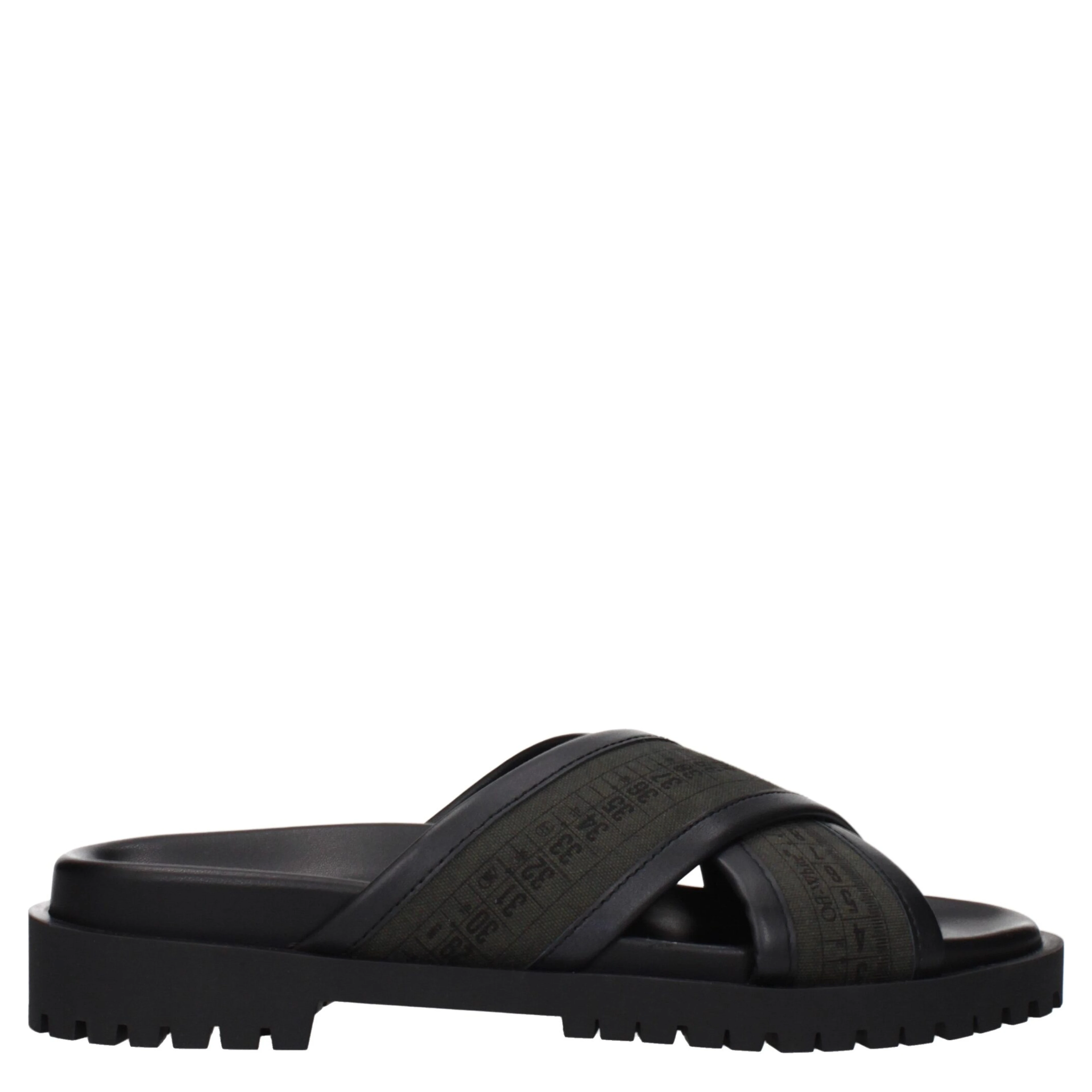Green Fabric Sandals