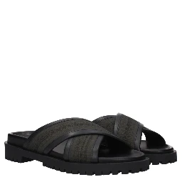 Green Fabric Sandals