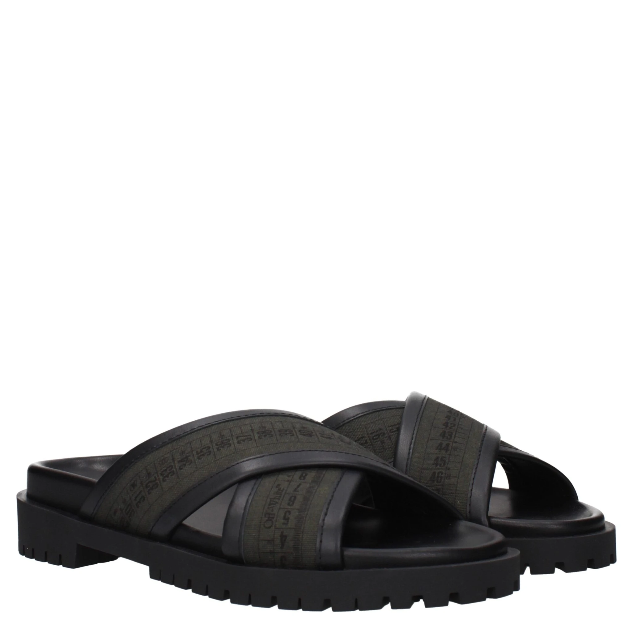 Green Fabric Sandals