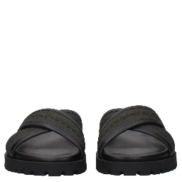 Green Fabric Sandals