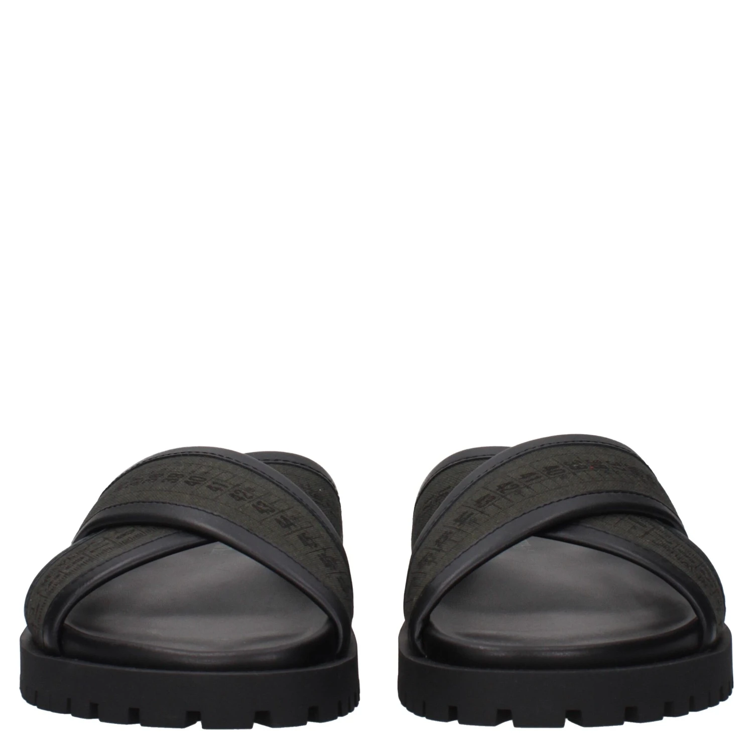 Green Fabric Sandals