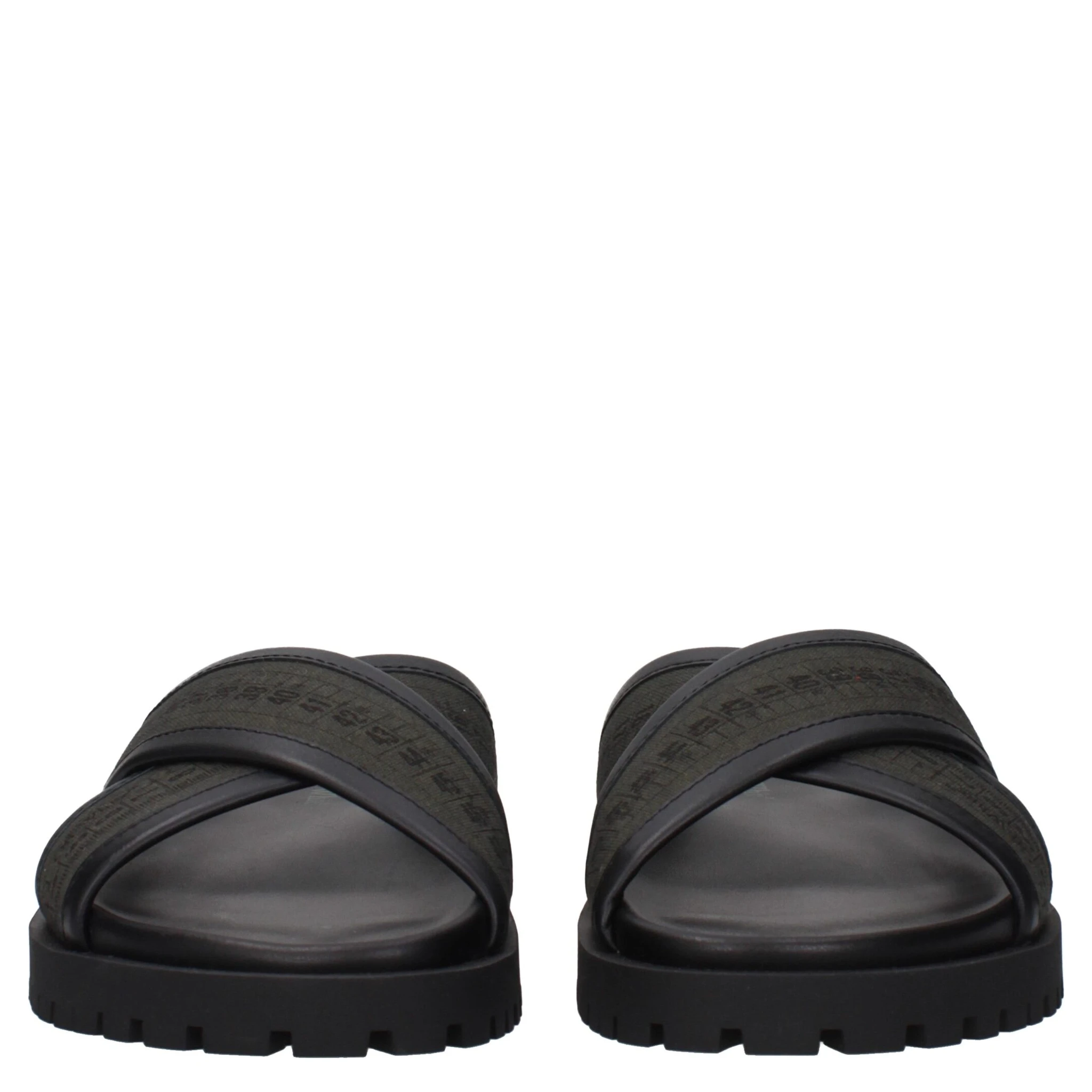 Green Fabric Sandals