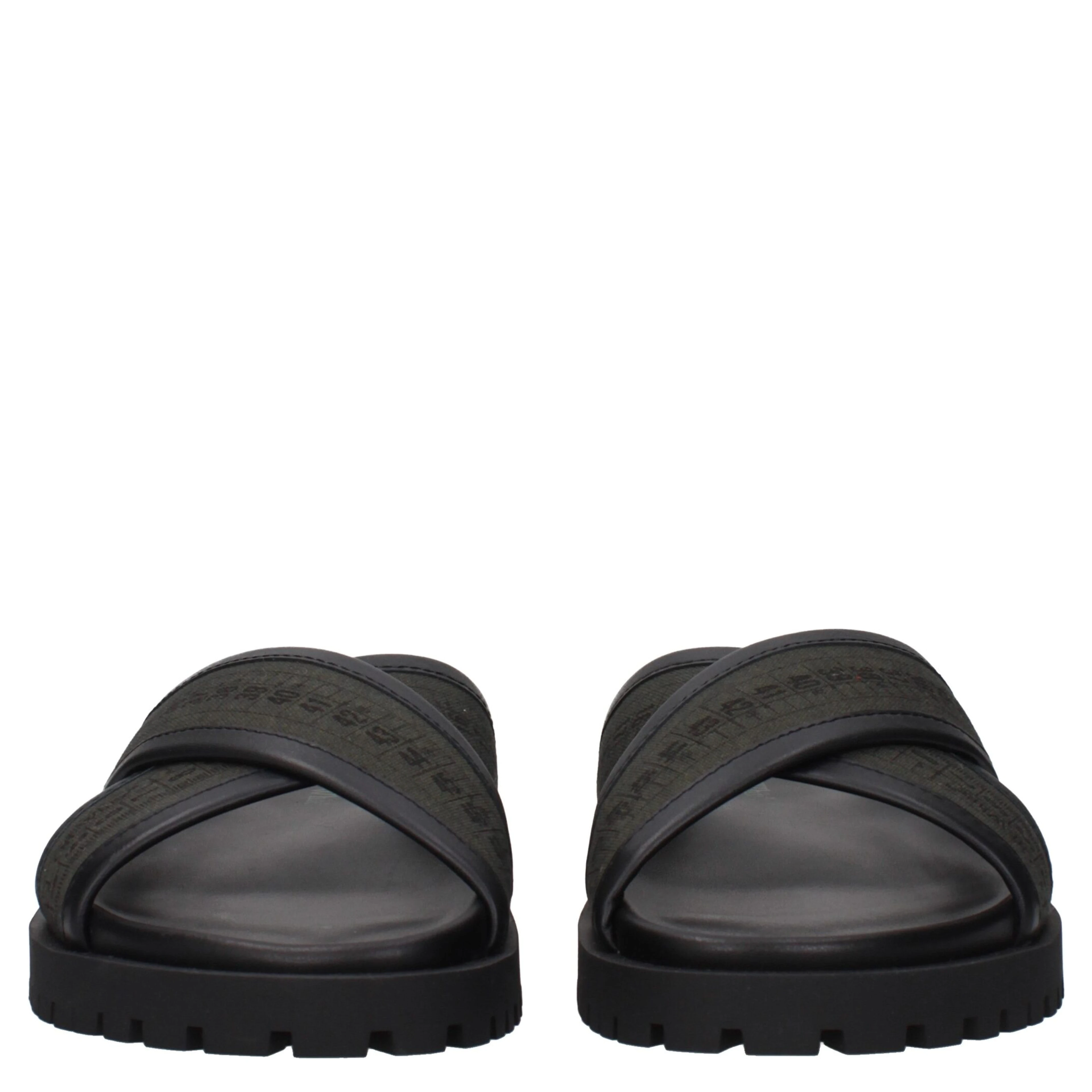 Green Fabric Sandals