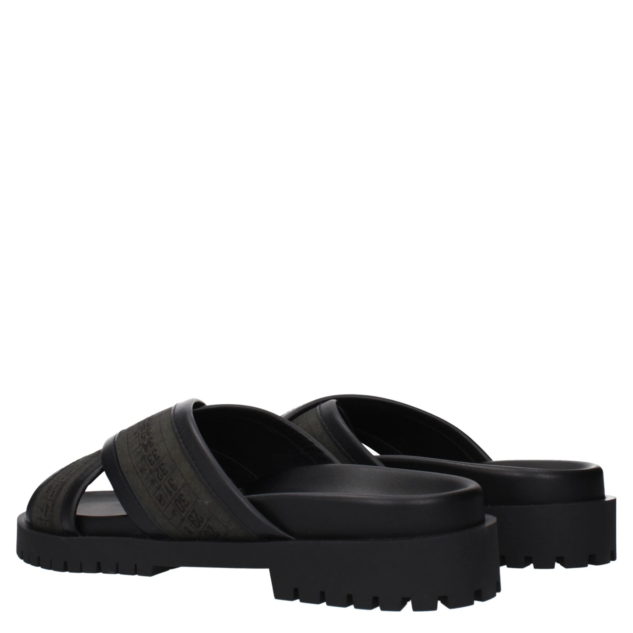 Green Fabric Sandals