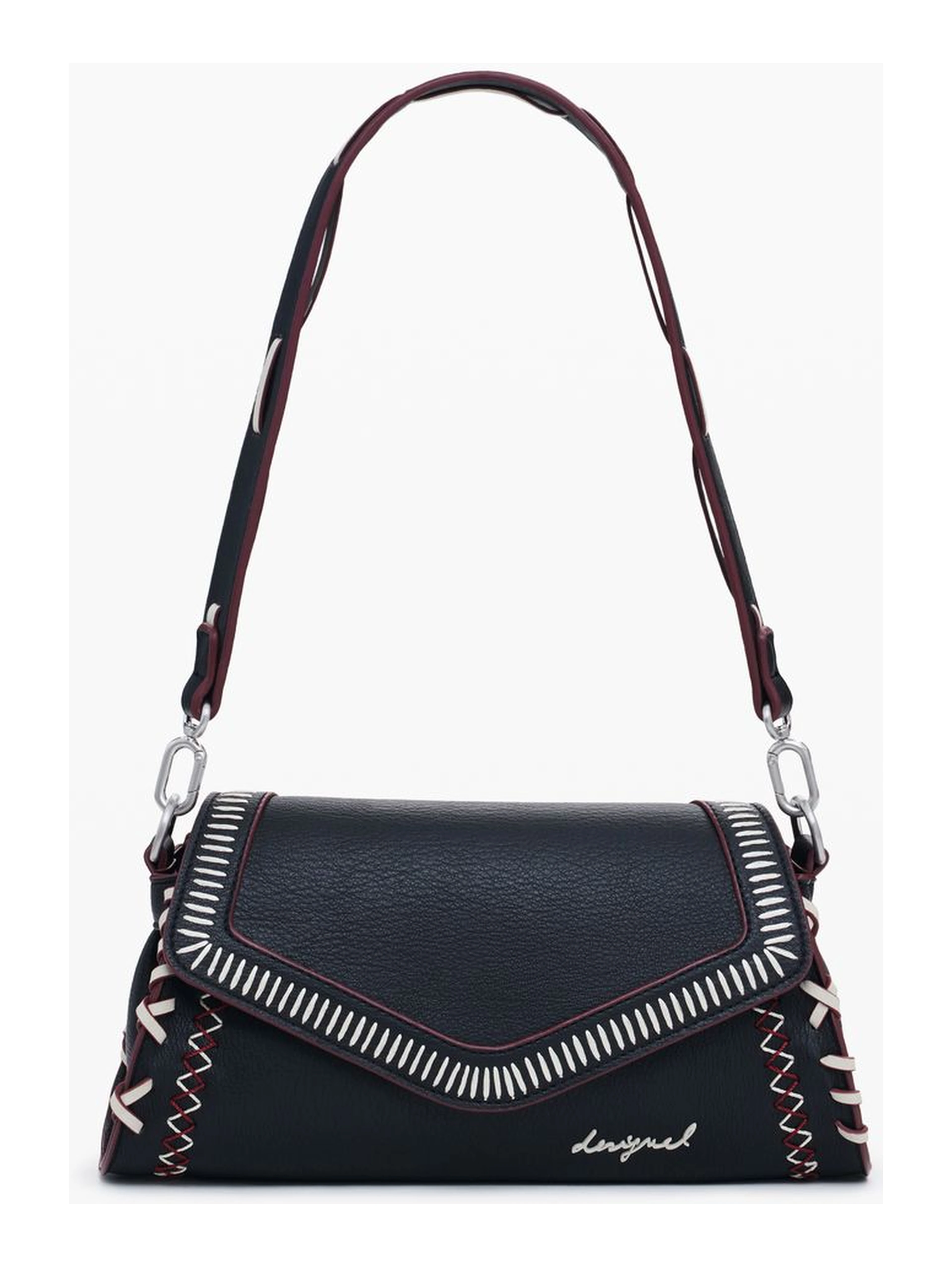 Black Polyethylene Women Handbag
