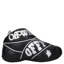 Black Leather High Top Sneakers