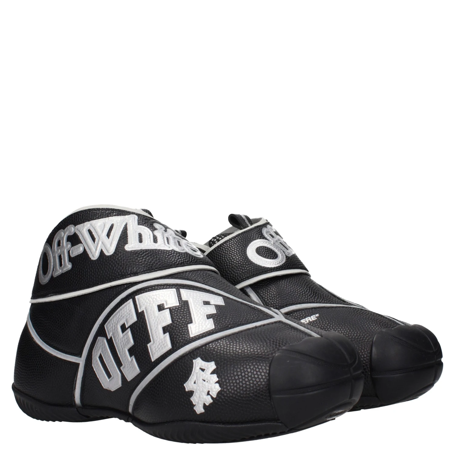 Black Leather High Top Sneakers