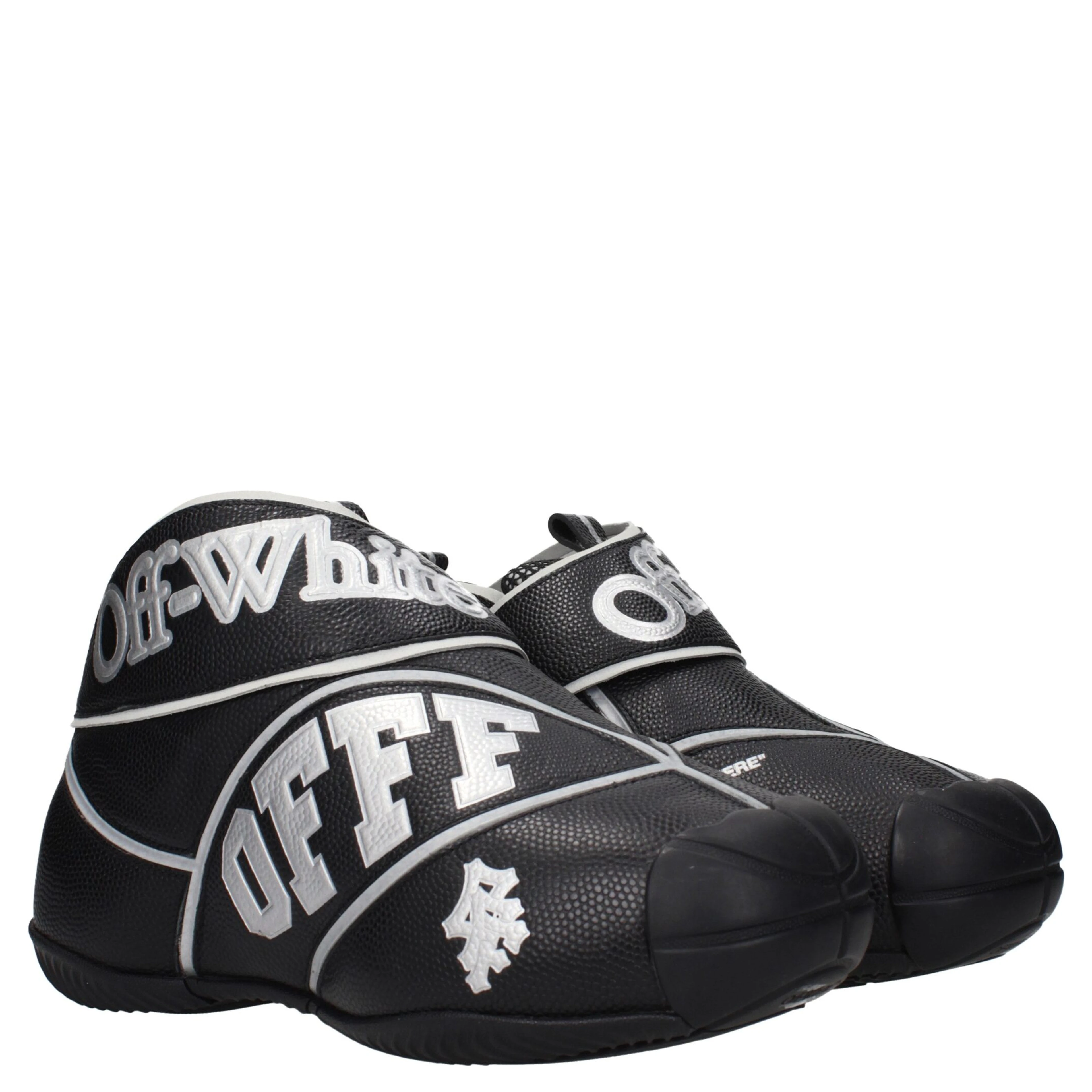 Black Leather High Top Sneakers