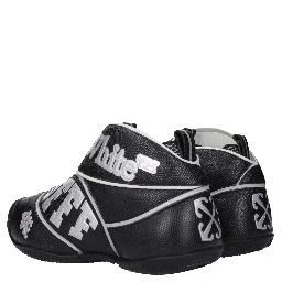 Black Leather High Top Sneakers