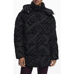 Black Polyester Women Jacket