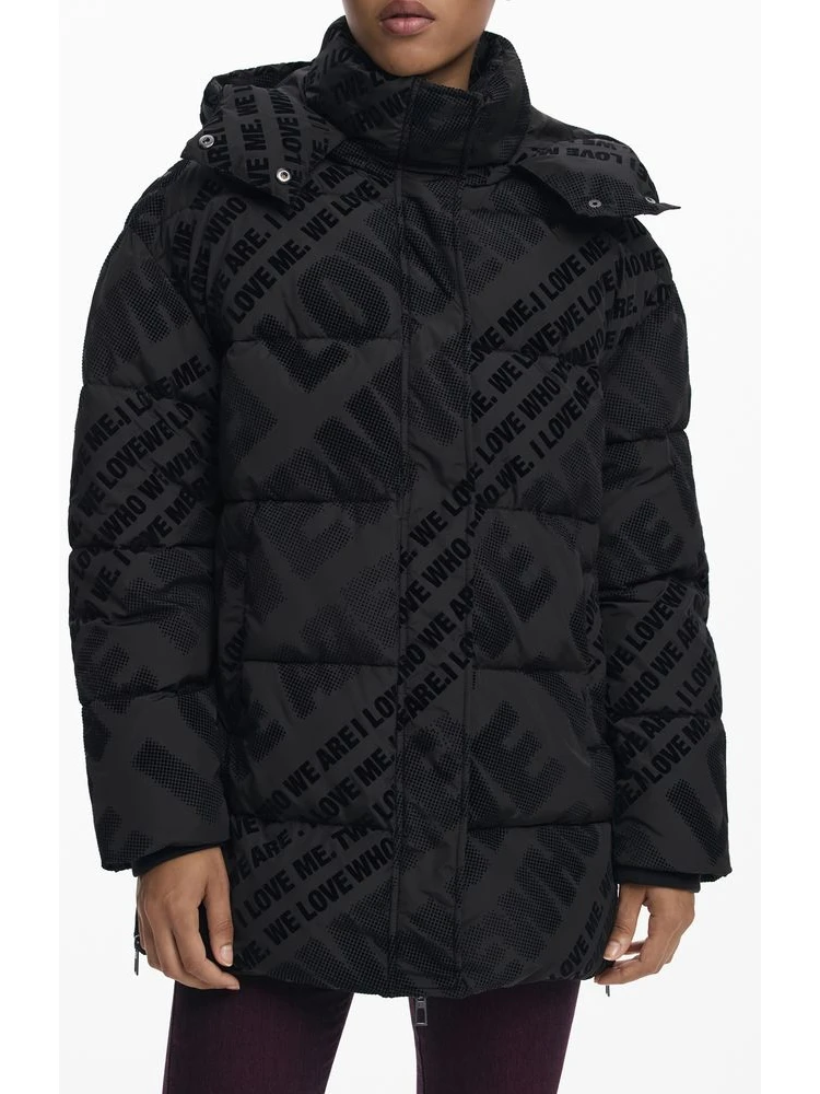 Black Polyester Women Jacket
