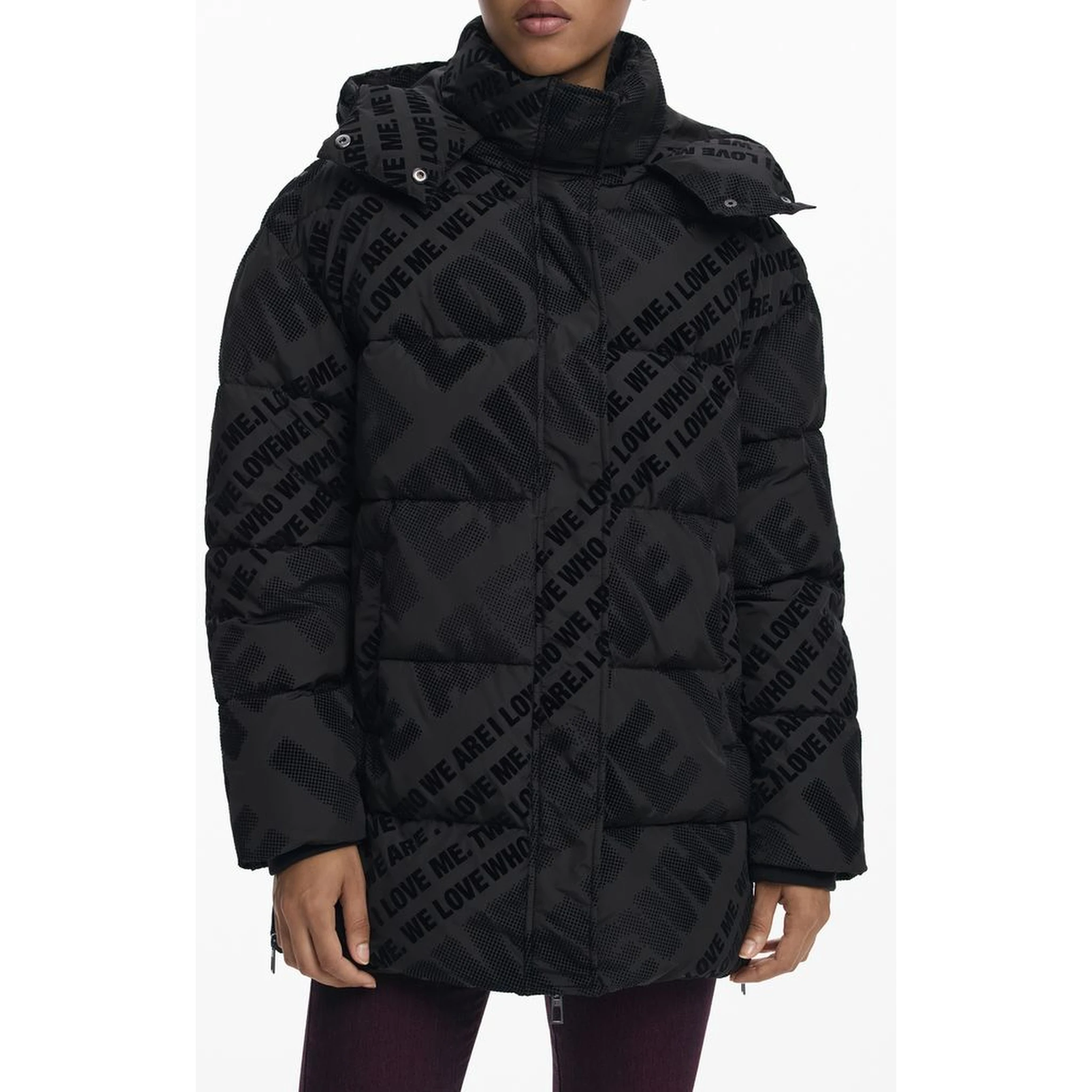 Black Polyester Women Jacket