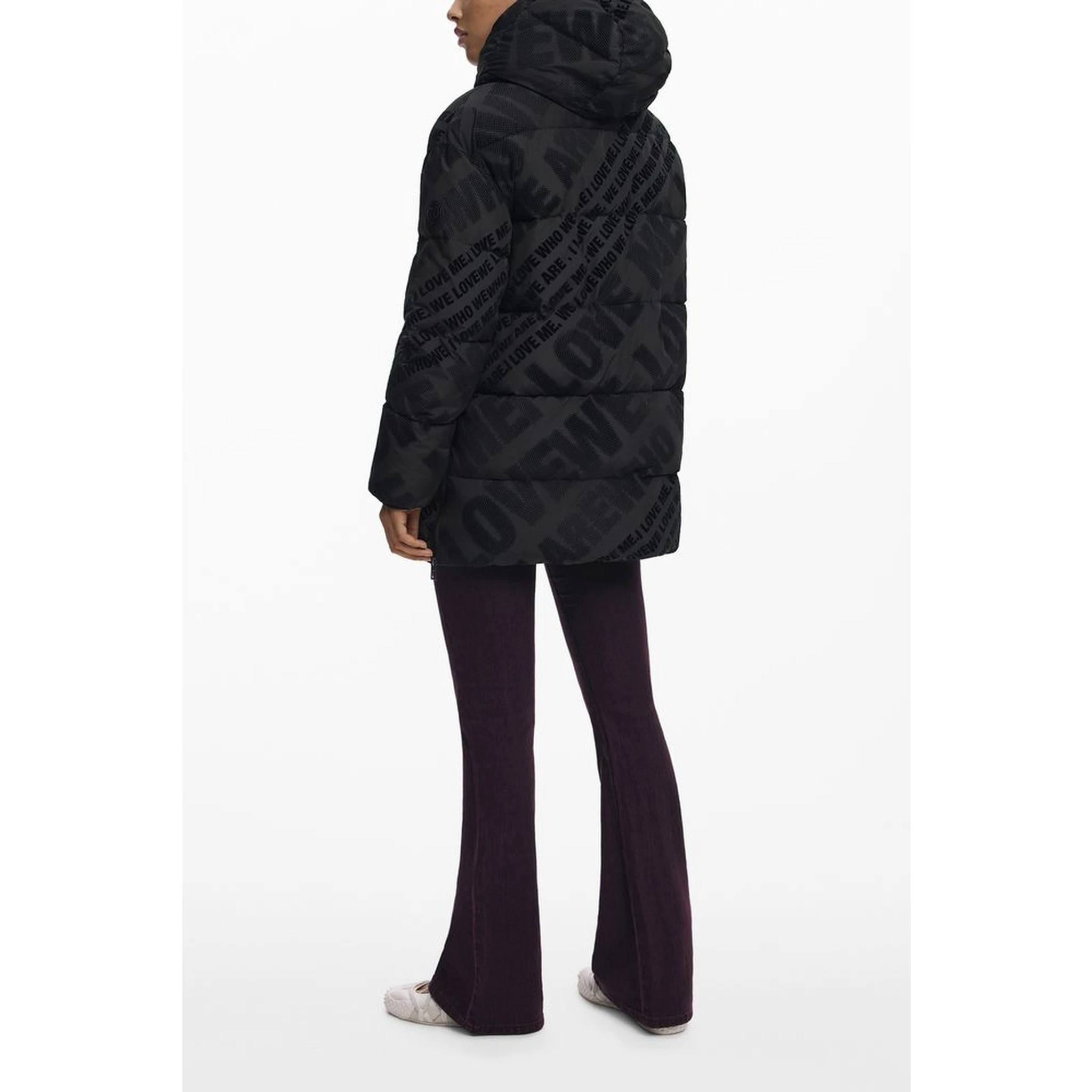Black Polyester Women Jacket