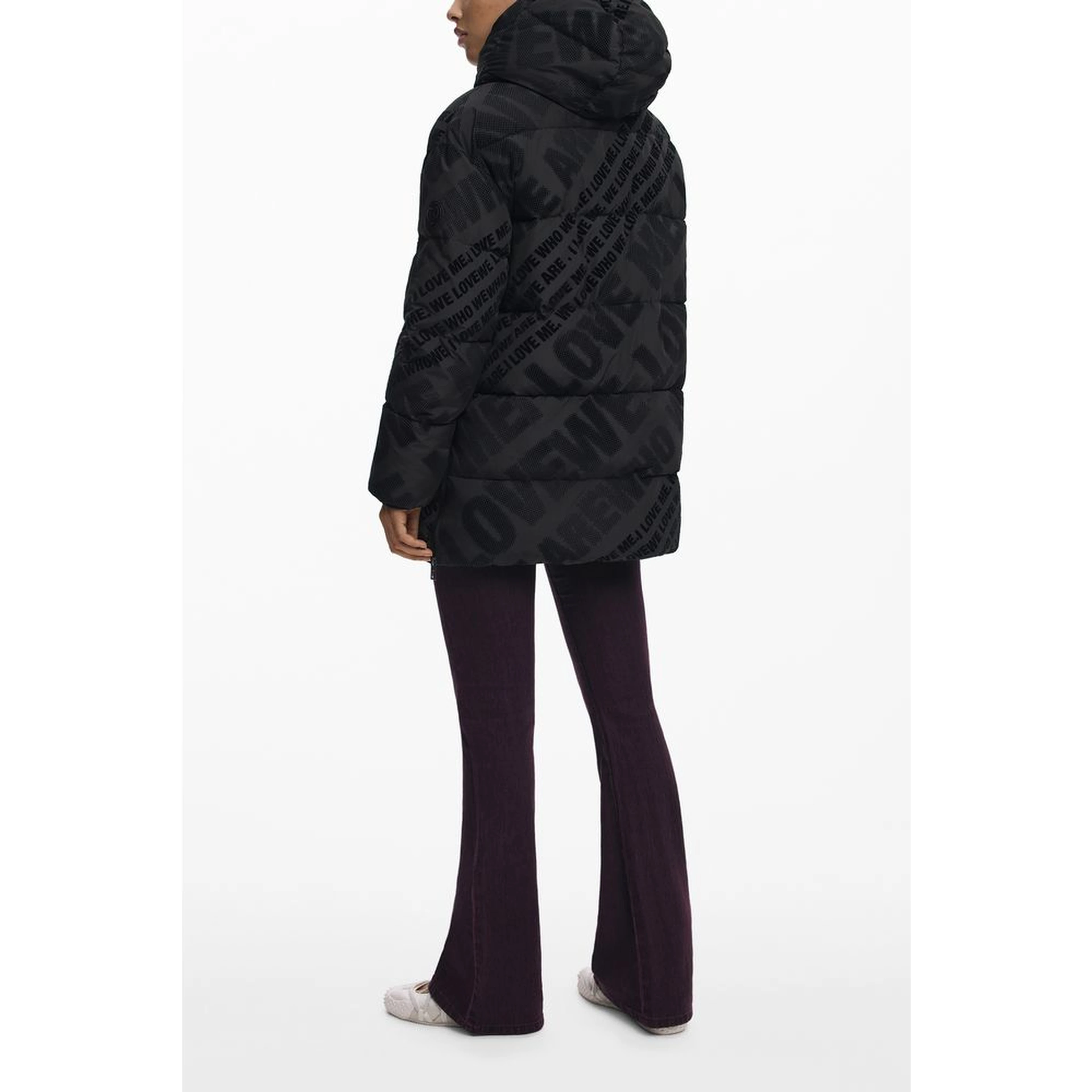 Black Polyester Women Jacket