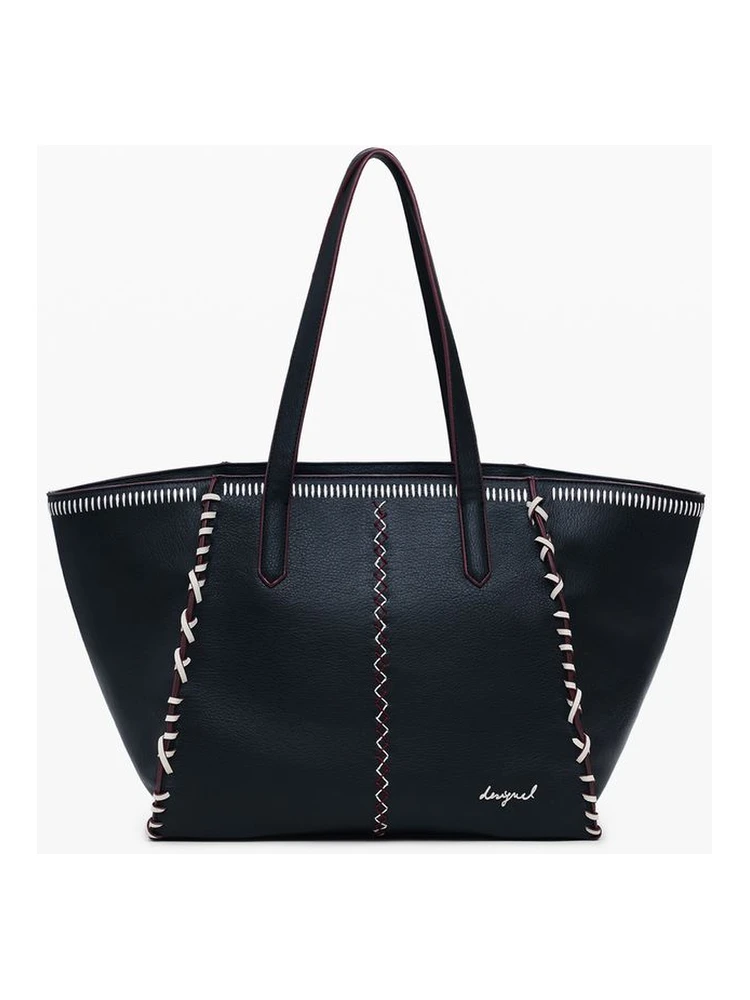 Black Polyethylene Women Handbag