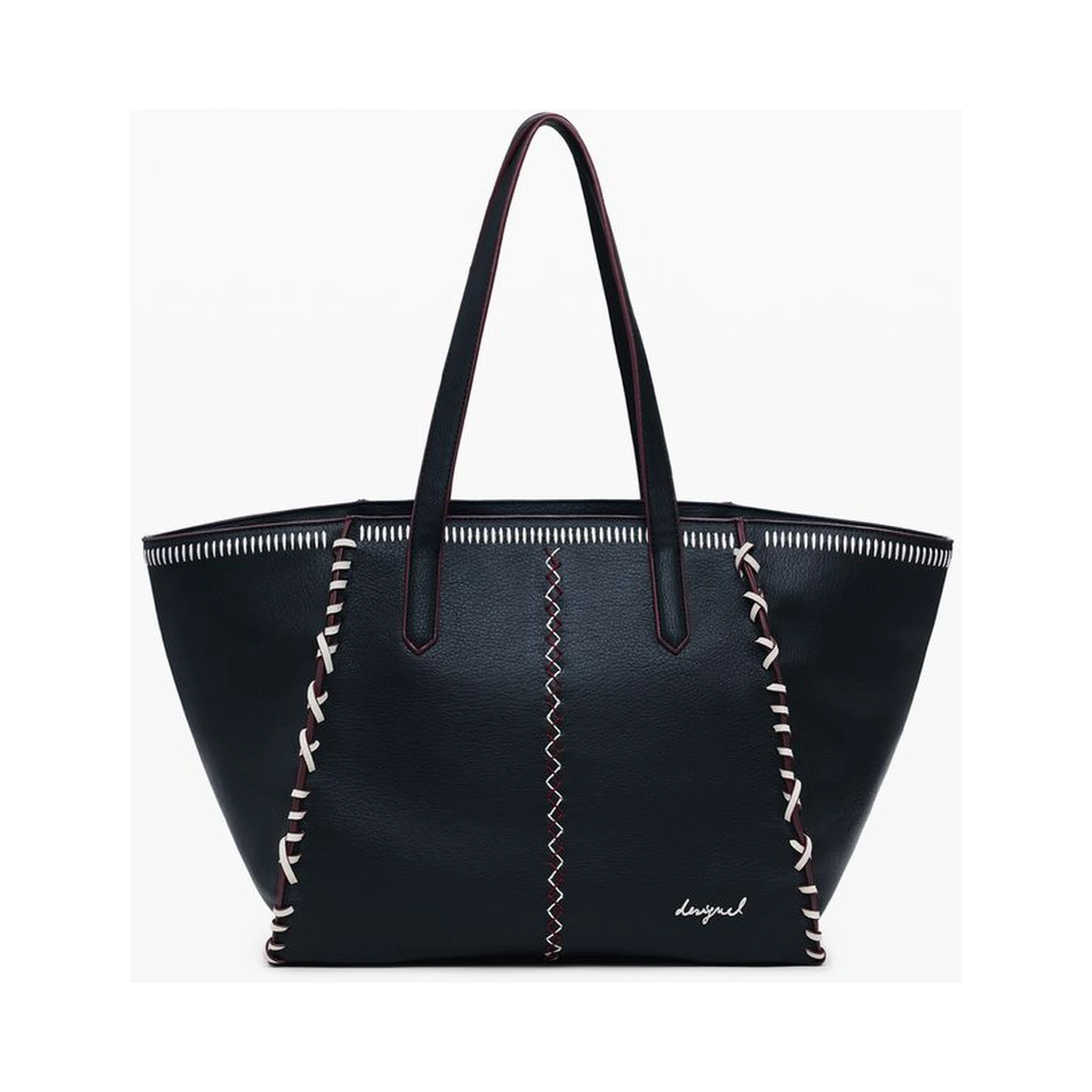 Black Polyethylene Women Handbag