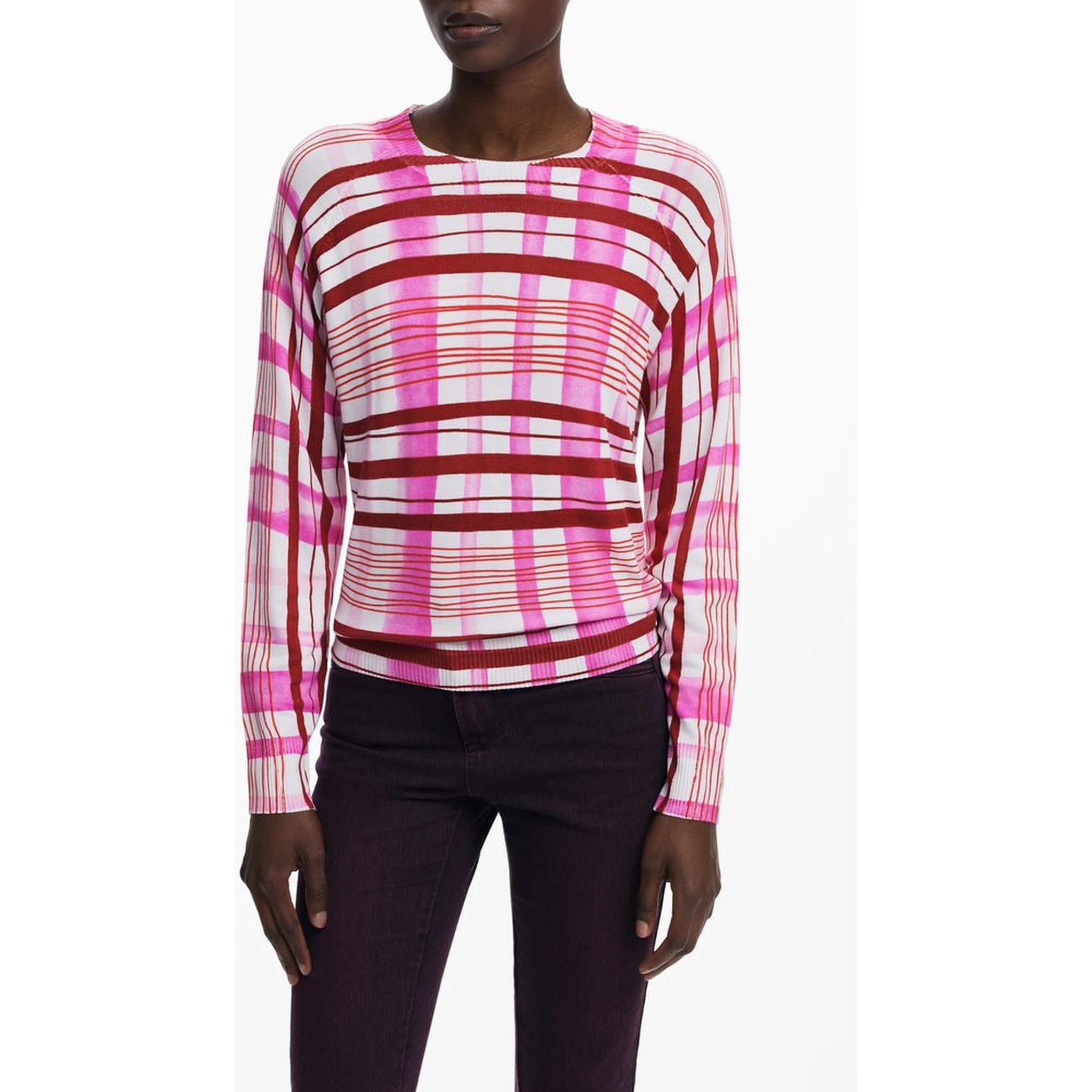 Pink Viscose Women Sweater