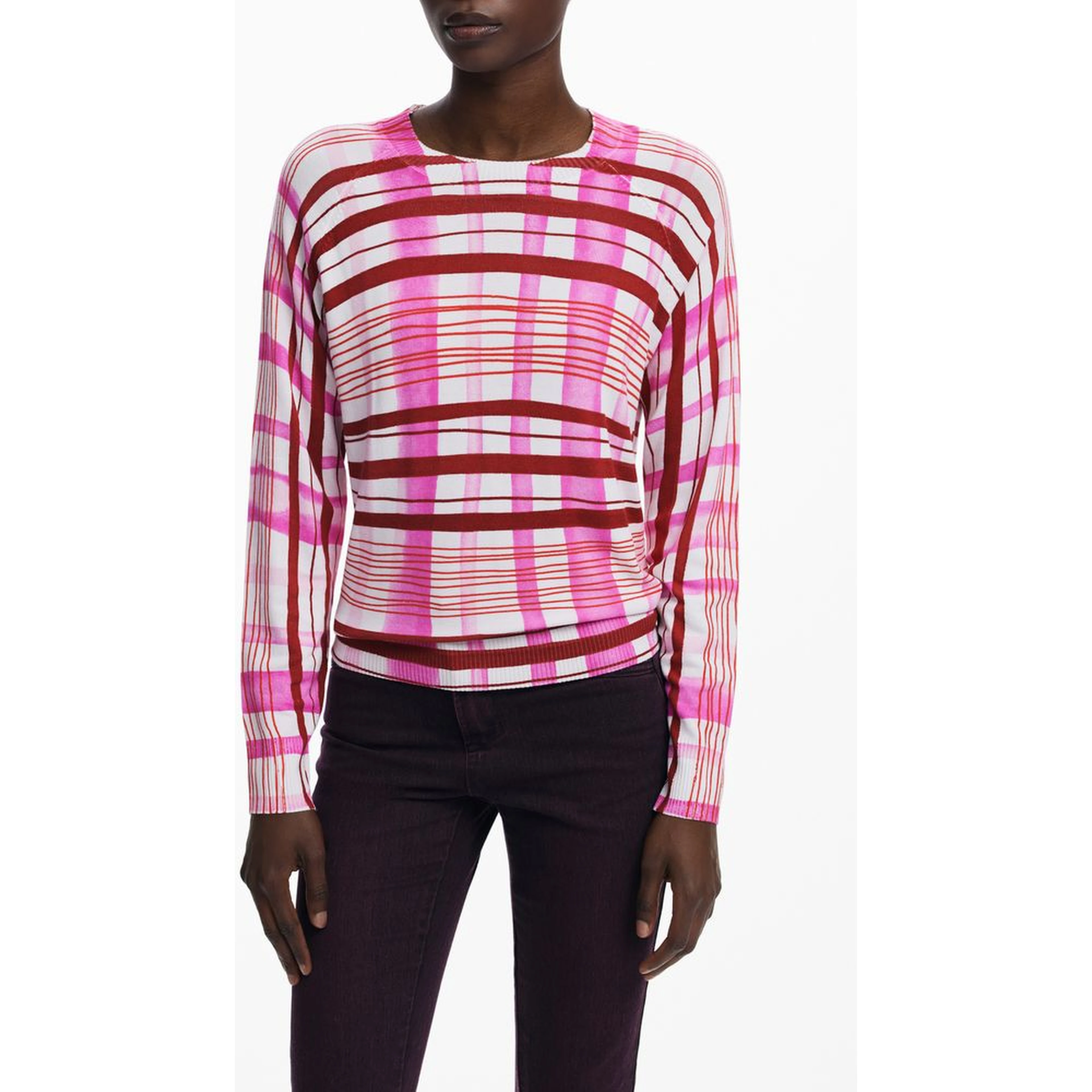 Pink Viscose Women Sweater