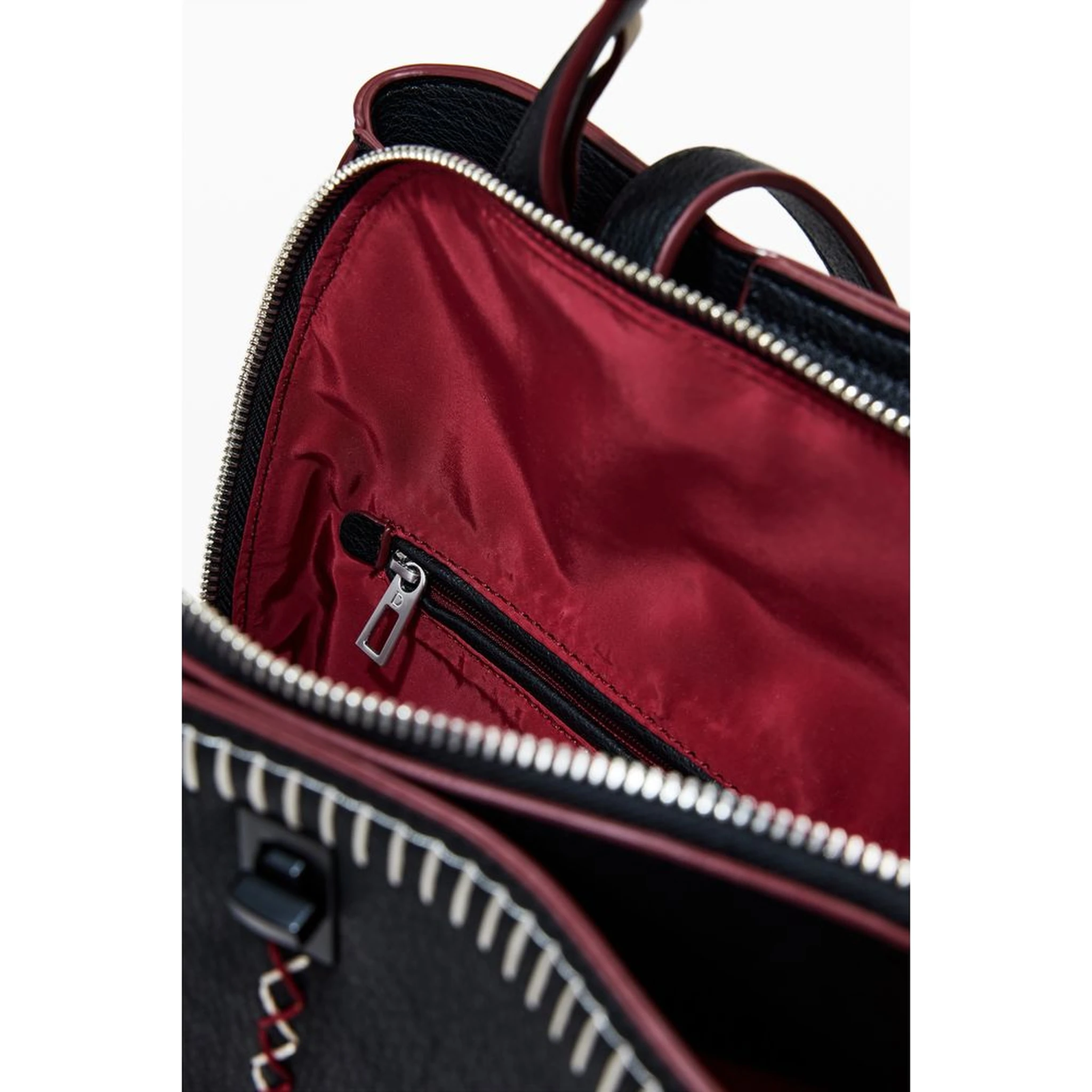 Black Polyethylene Women Backpack