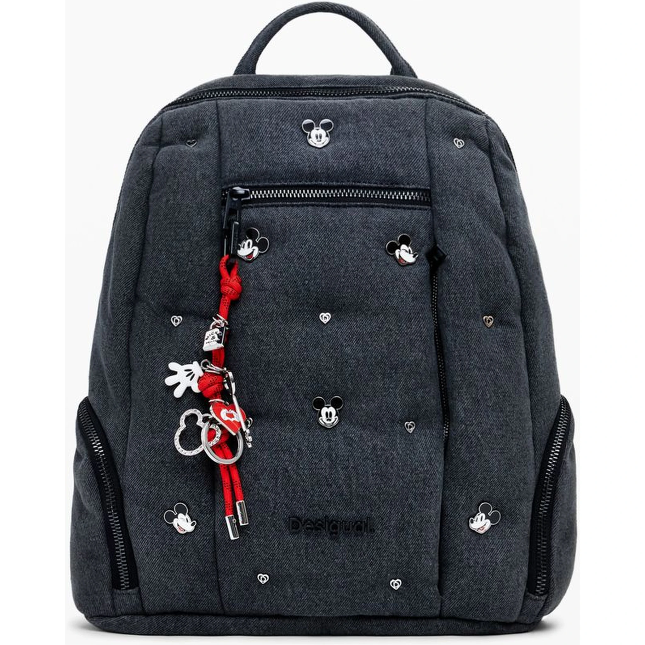 Gray Polyester Women Backpack