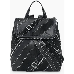 Black Polyethylene Women Backpack