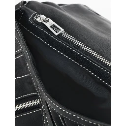 Black Polyethylene Women Backpack