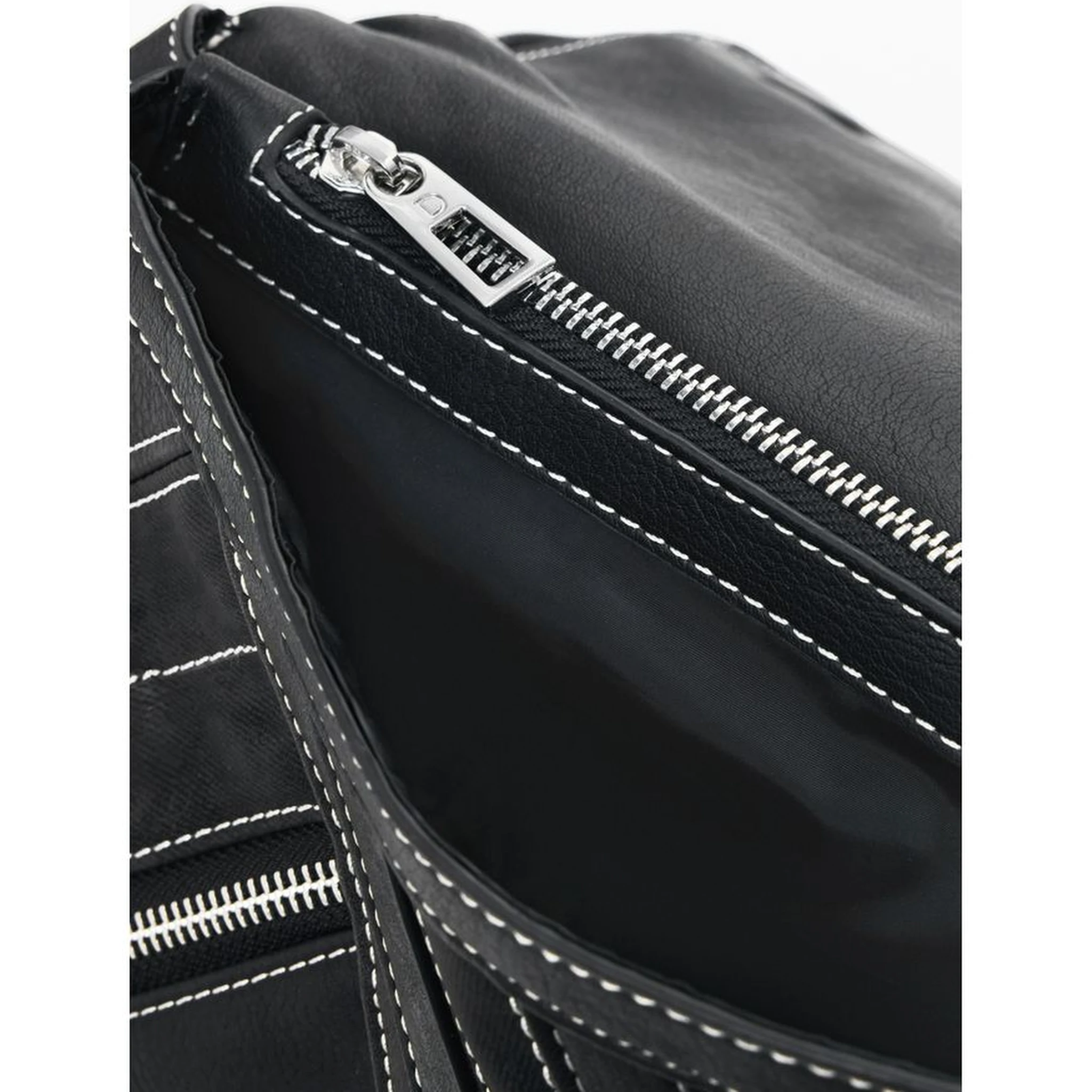 Black Polyethylene Women Backpack