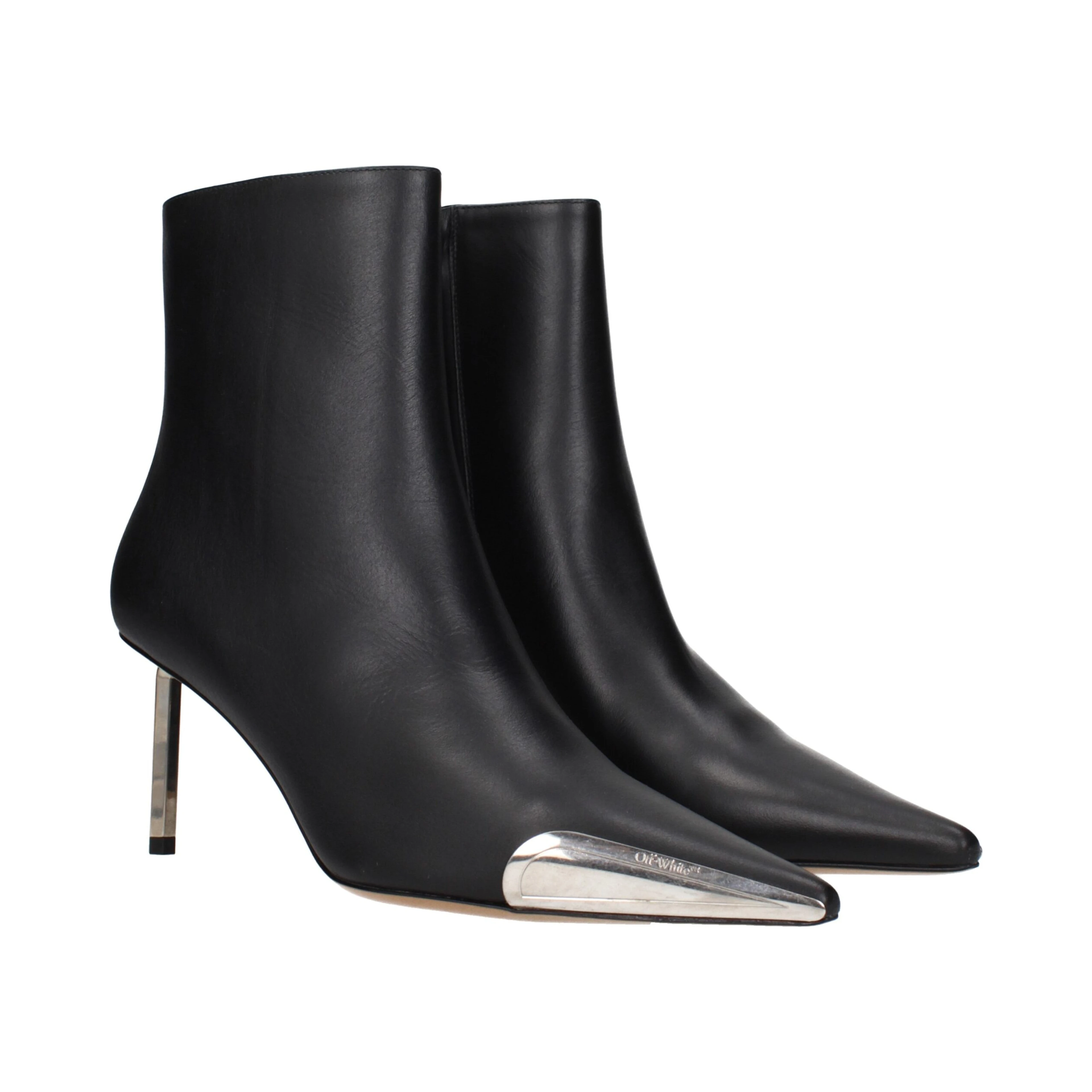 Black Leather Ankle Boots