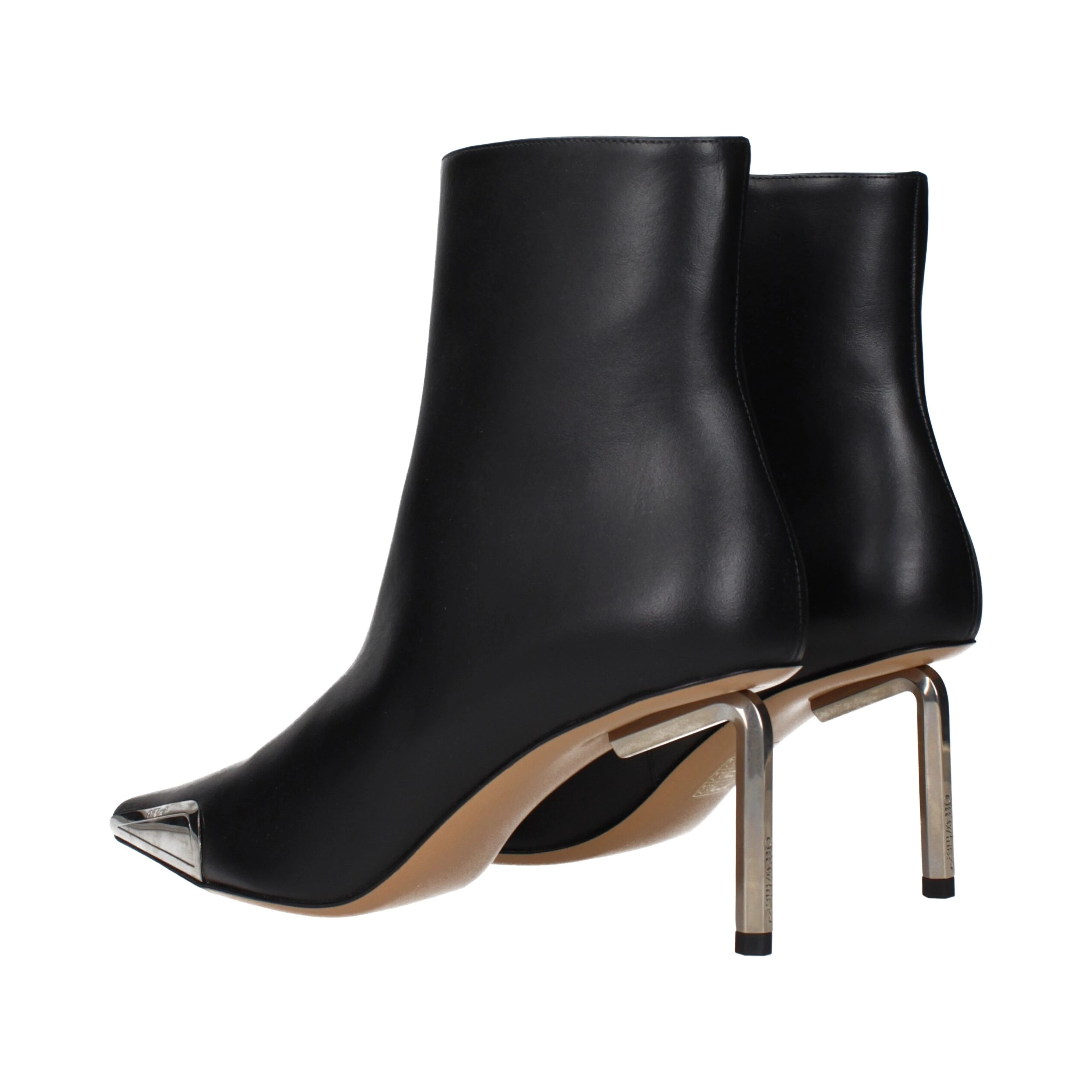 Black Leather Ankle Boots