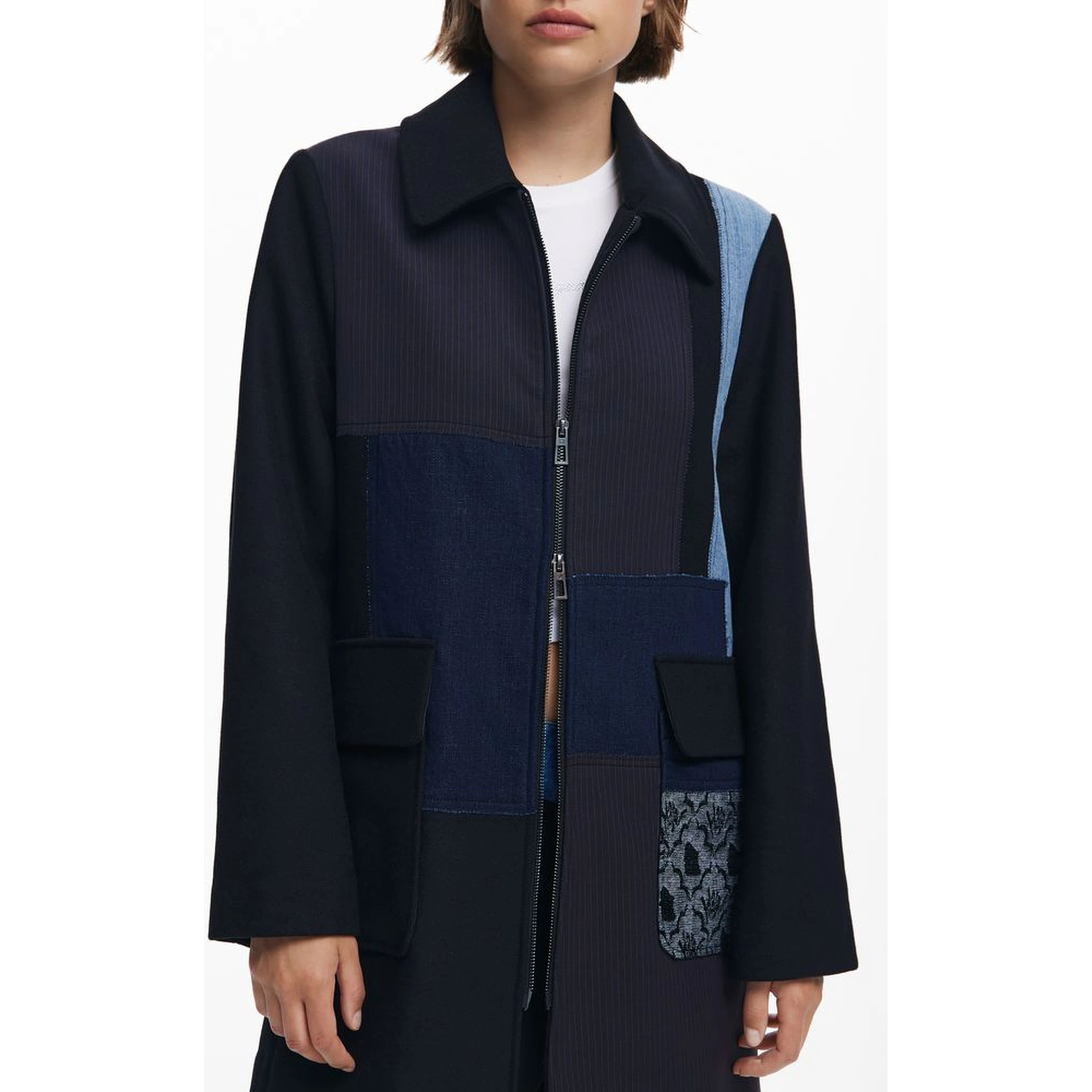 Black Cotton Women Jacket