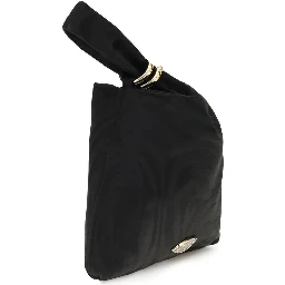 Black Silk Clutch Bag
