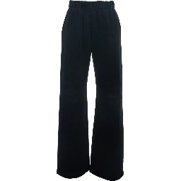 Black Jogger Pants with Elastic Waistband in Cotton Blend Man